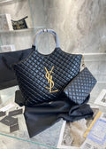 Saint Laurent YSL Icare Maxi Bag Black Quilted Lambskin Celebrity Edition India