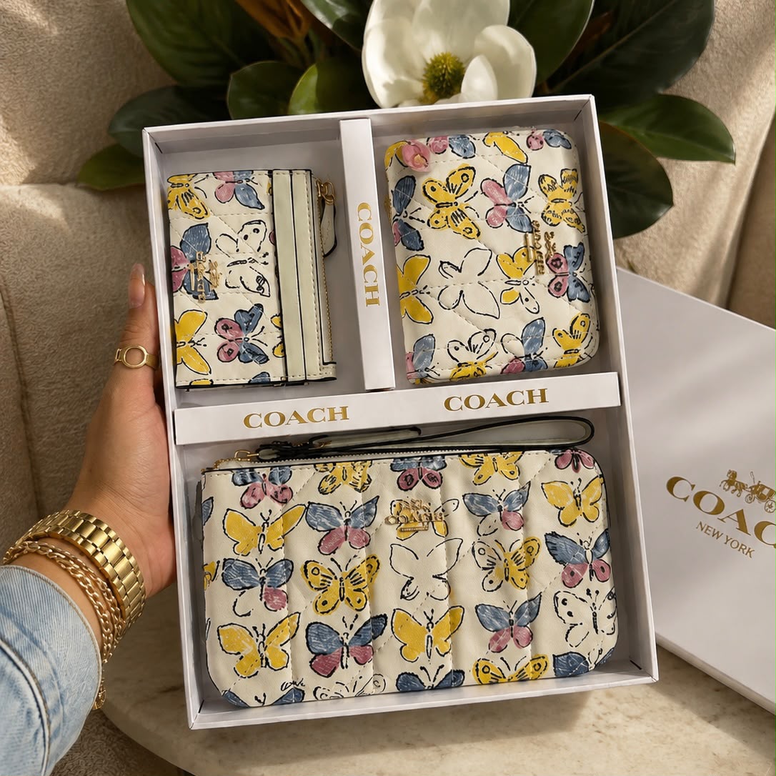 Premium Luxury Pouch Mini Wallet Card Holder Set With Brand Box Dust Cover Women India