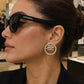 Premium Pearl Hoop Earrings Crystal Inspired Elegant Jewellery - PR Collection