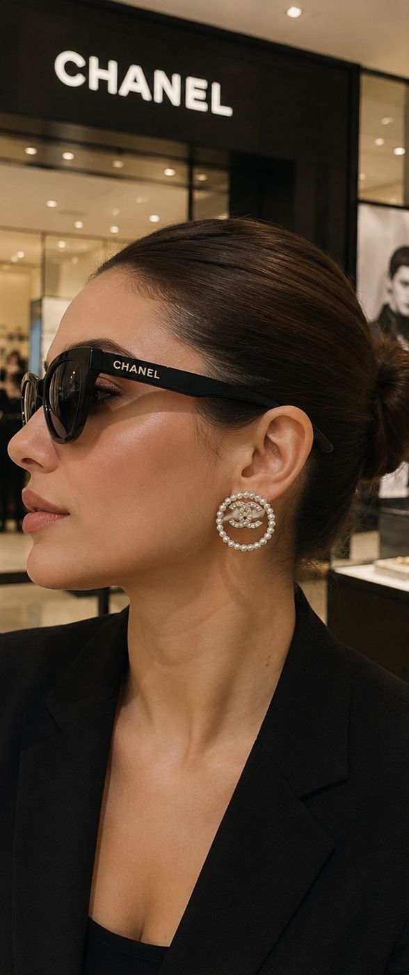 Premium Pearl Hoop Earrings Crystal Inspired Elegant Jewellery - PR Collection