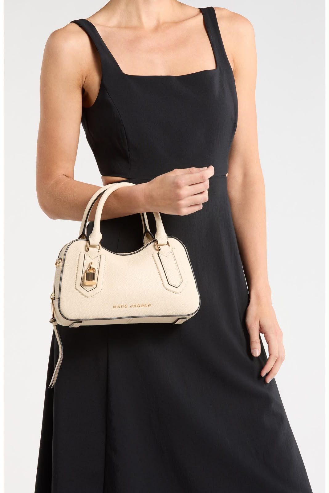 Women Pebbled Leather Satchel Bag White Adjustable Strap Shoulder Handbag Premium