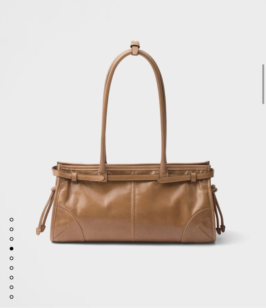 Prada Bonnie Bag Side View Structured Leather Tote Women India