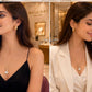 Premium Gold Finish Pendant Necklace Mother of Pearl Inspired Jewellery - PR Collection