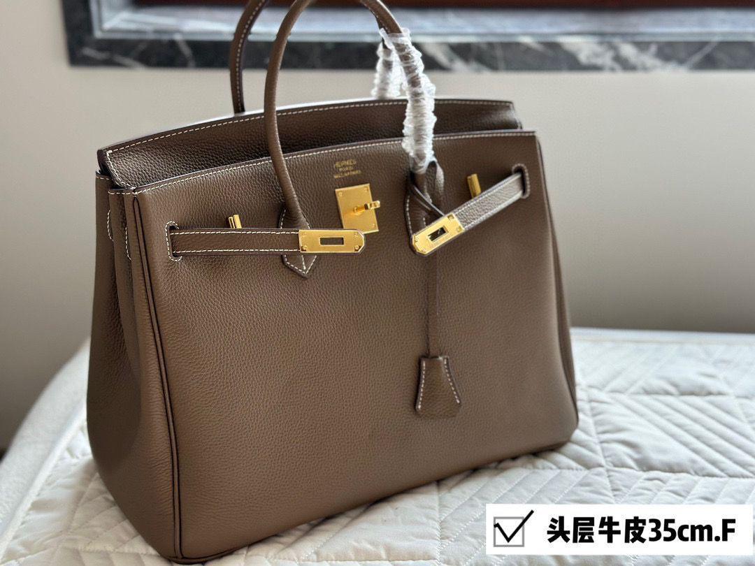 Hermes Birkin High Double Box Series Handbag Orange Khaki - PR Collection
