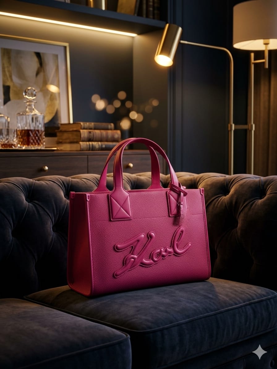 Karl Lagerfeld K Square Tote Bag Pink Designer Premium Dual Belt Bag
