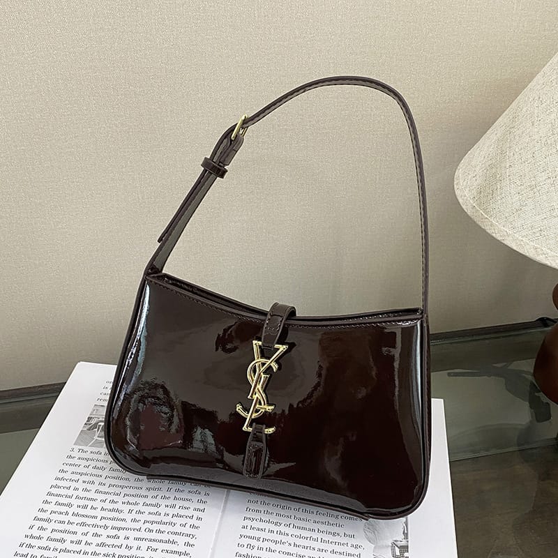 Women Premium Baguette Sling Bag Black YSL Style Luxury Crossbody Bag India