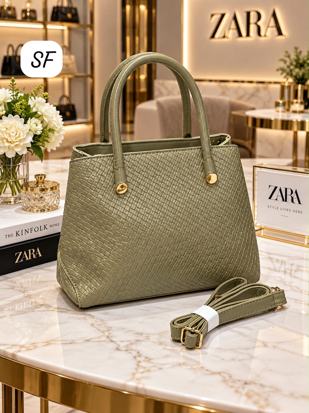 Imported Shoulder Bag With ith Sling Belt