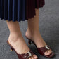 Premium Quality Heels Women Fashion Heels Black Wine Tan - PR Collection