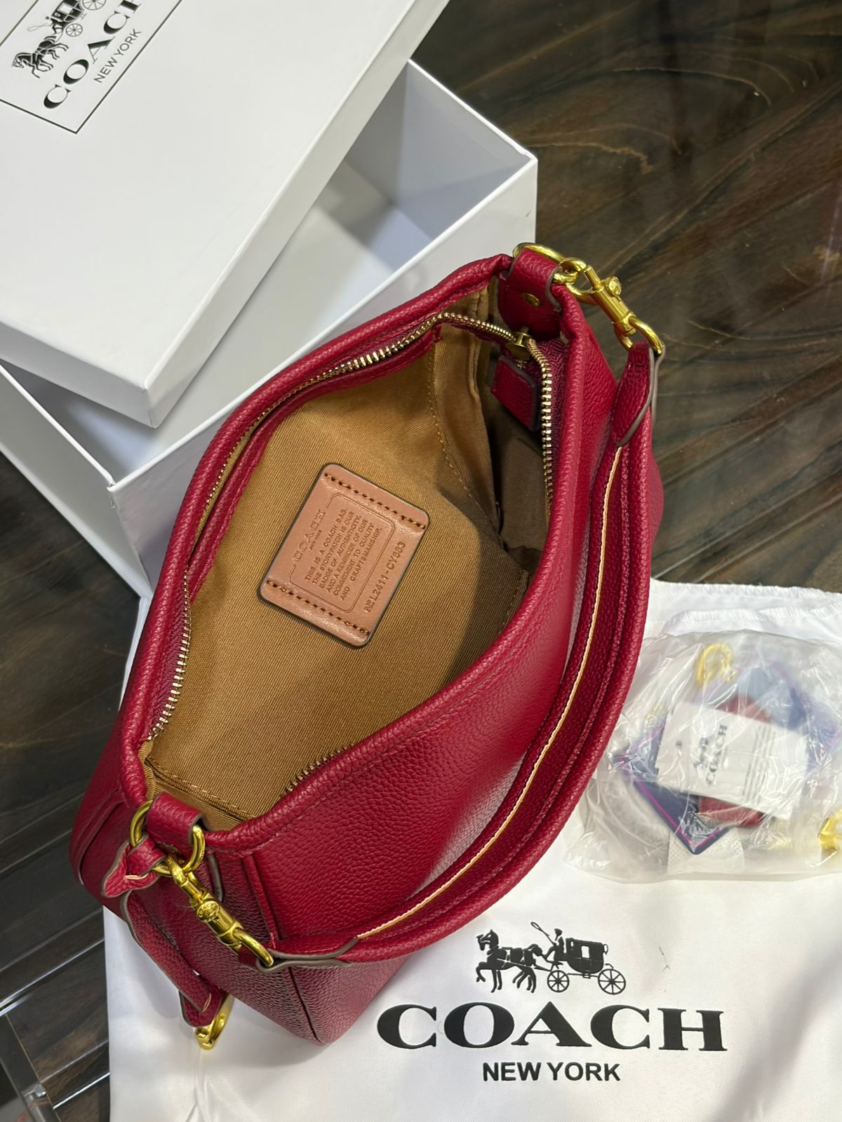 Cary Style Shoulder Bag Brand Box Satin Dust Cover Premium Women India