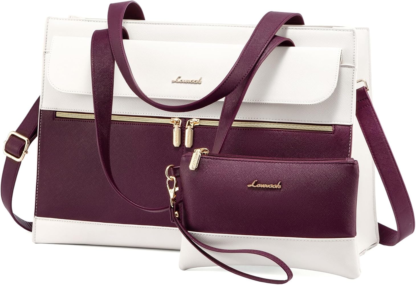 LOVEVOOK Laptop Bag Women Large Tote PU Leather Designer Handbag Office Business - PR Collection