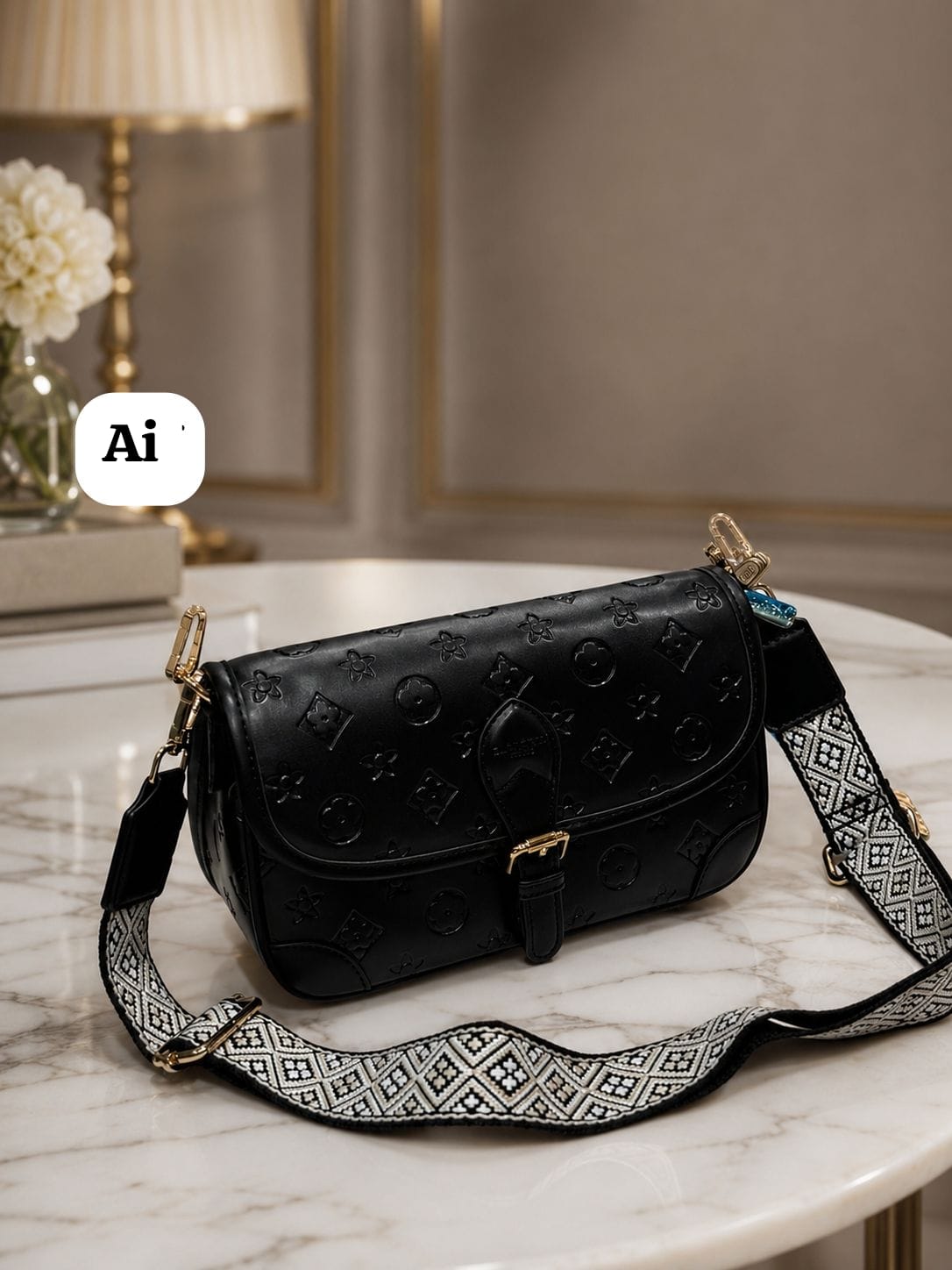 Imported High Quality Handbag Sling Bag with Dual Belt - PR Collection