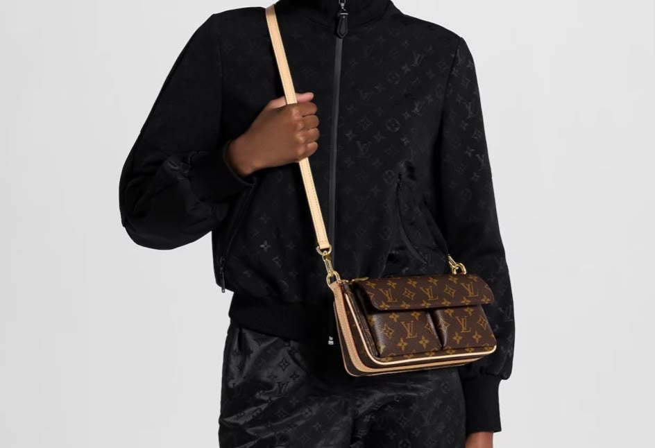 LV Vivacite Compact Everyday Crossbody Bag Leather Trim Gold Hardware India