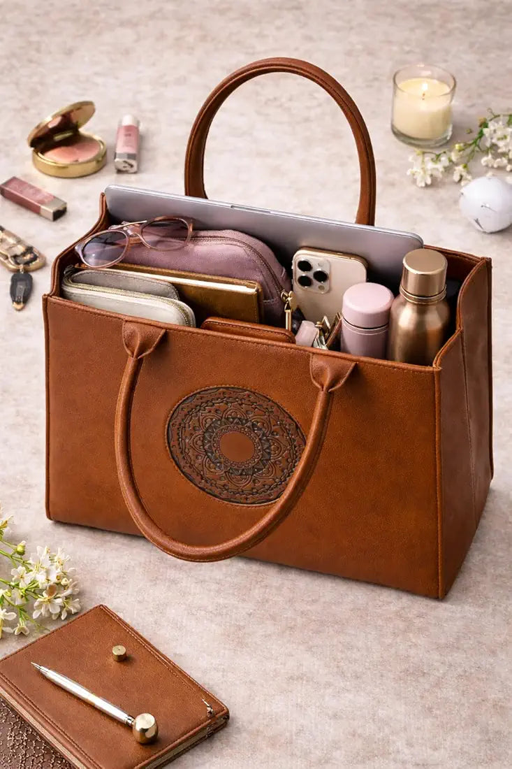 Black Shoulder Tote Handbag for Women Daily Use Stylish - PR Collection
