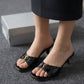 Premium Quality Heels Women Signature Fashion Heels Black Cream - PR Collection