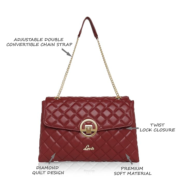 Lavie Flap Satchel Shoulder Bag for Women - Stylish Handbag
