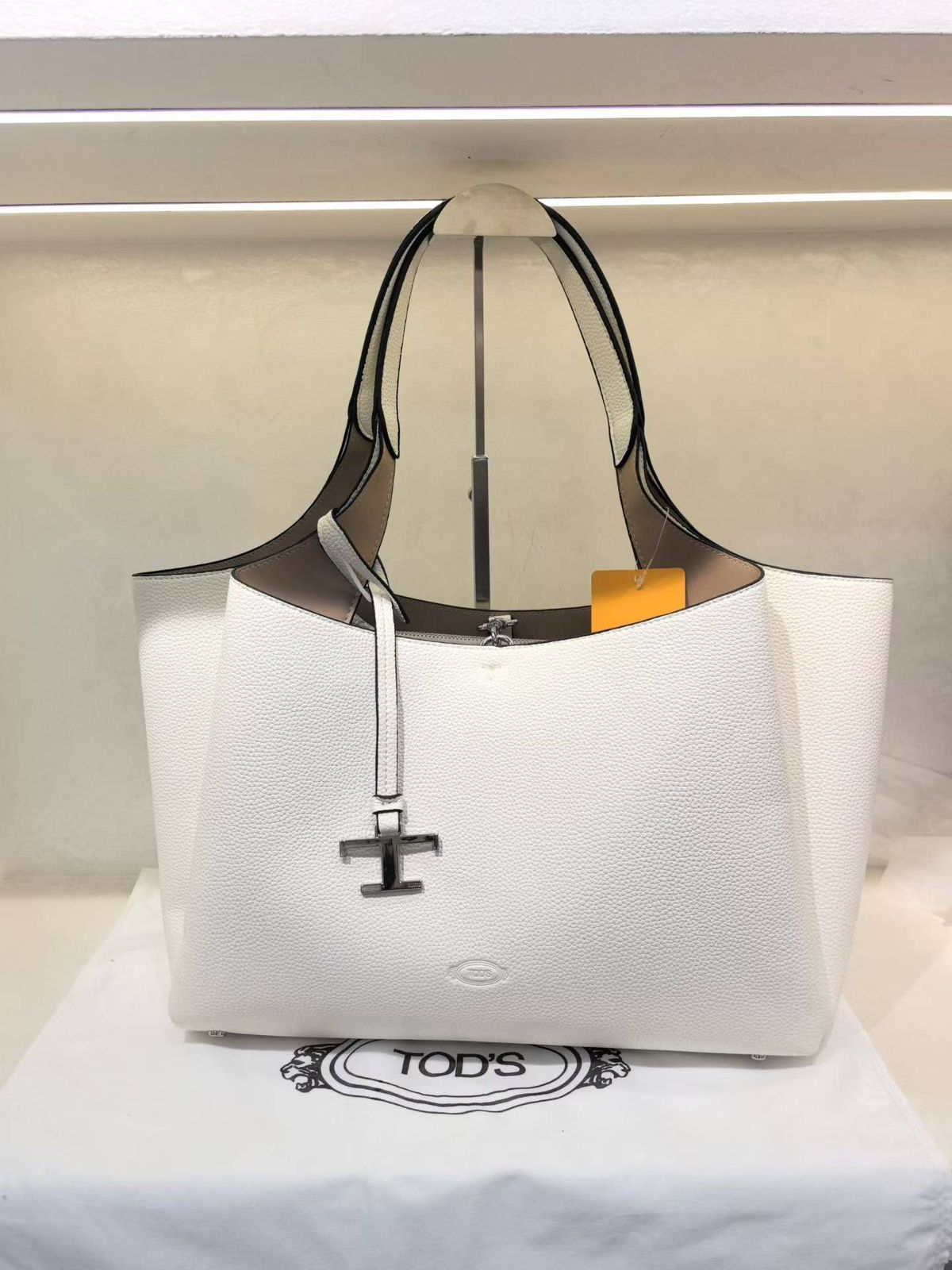 Tod's Boston Tote Bag White Designer Premium Quality Women India