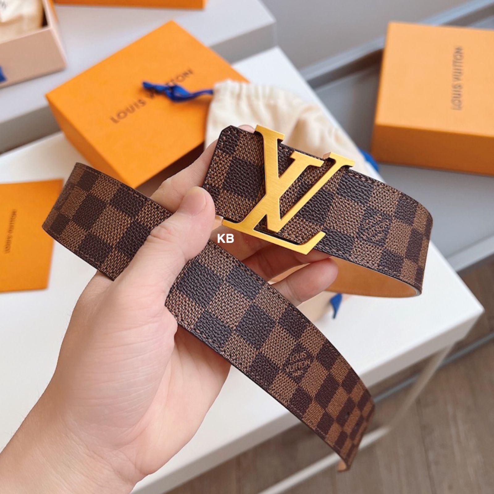 Louis Vuitton Belt Brown Grid Free Size Premium Quality Unisex