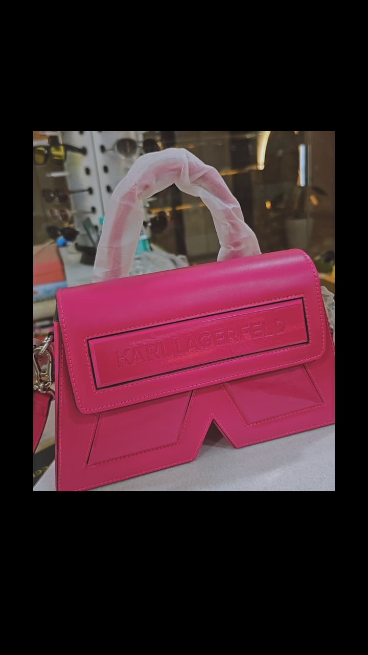 Karl Lagerfeld Iconic Handbag Pink Branded Women Fashion Bag