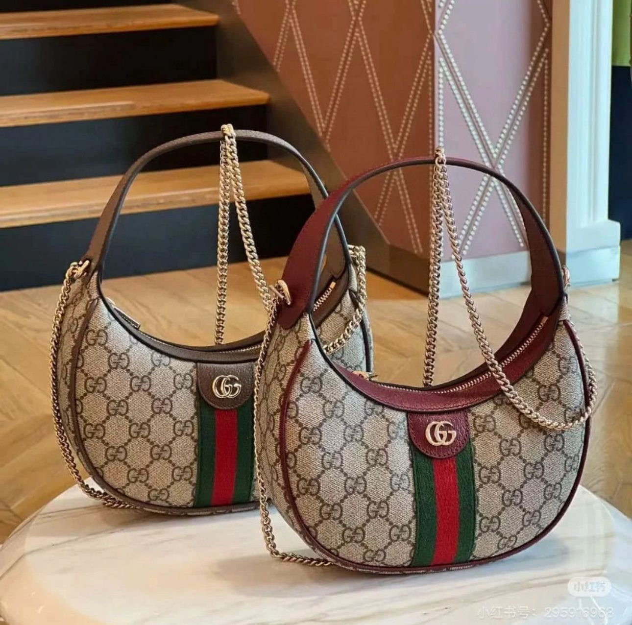 Gucci Ophidia Small Shoulder Bag Wine premium designer - PR Collection