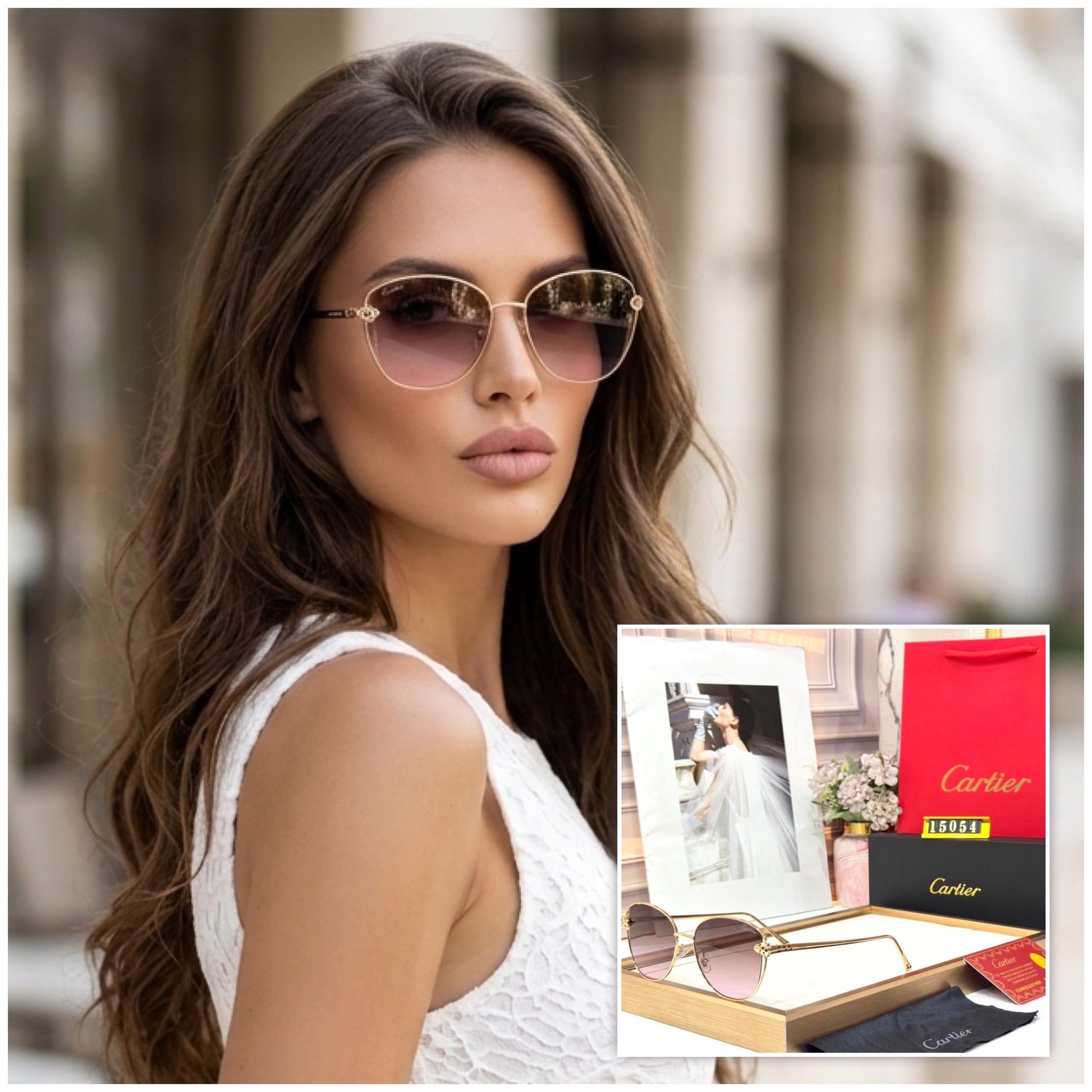 Cartier Ladies UV Protected Sunglasses - PR Collection