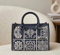 Bogetto Original Outlet Tote Bag Blue Embroidered Luxury Women India
