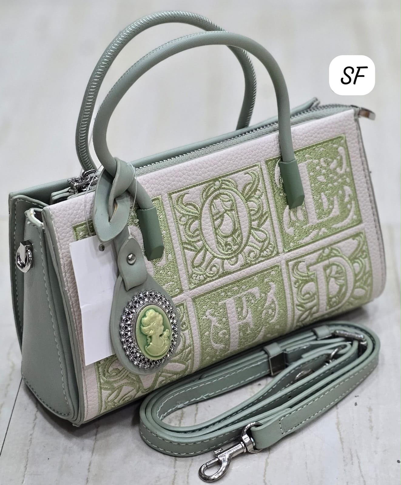 Women Imported Handbag Green Color Heavy Quality Sling Shoulder Bag India