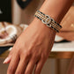 Chanel Crystal Leather Intertwined CC Cuff Bracelet Statement Jewellery - PR Collection