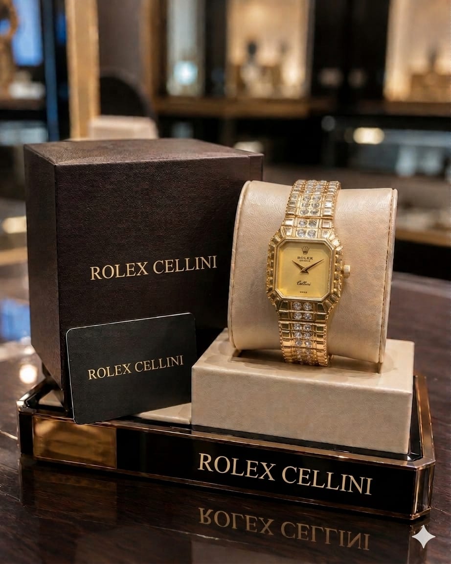 Rolex Cellini Gold Crystal Watch - PR Collection
