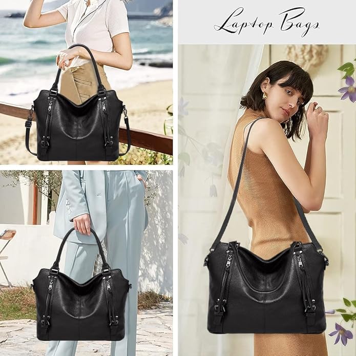 HUGGI Women's Handbag with Matching Wallet - Stylish Ladies Purse