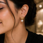 Pearl Drop Earrings With V Detail