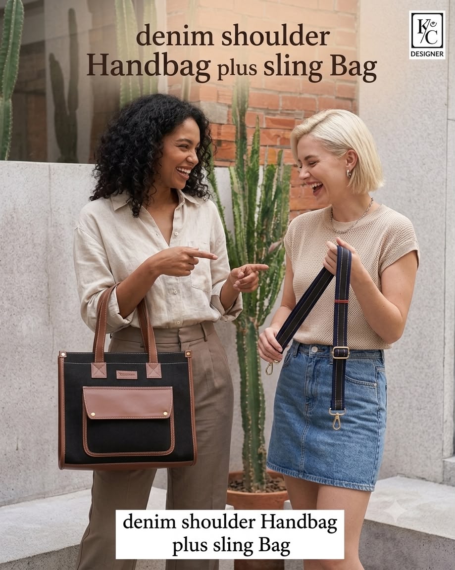 Women Sky Blue Denim Casual Bag Imported Quality Shoulder Handbag India