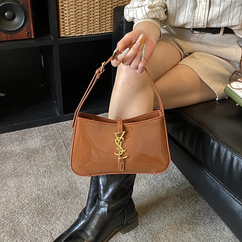 Women Premium Baguette Sling Bag Brown Luxury Crossbody Shoulder Bag 6x10 India