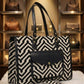 Jacquard Plush Tote Bag with Matching Pouch - PR Collection