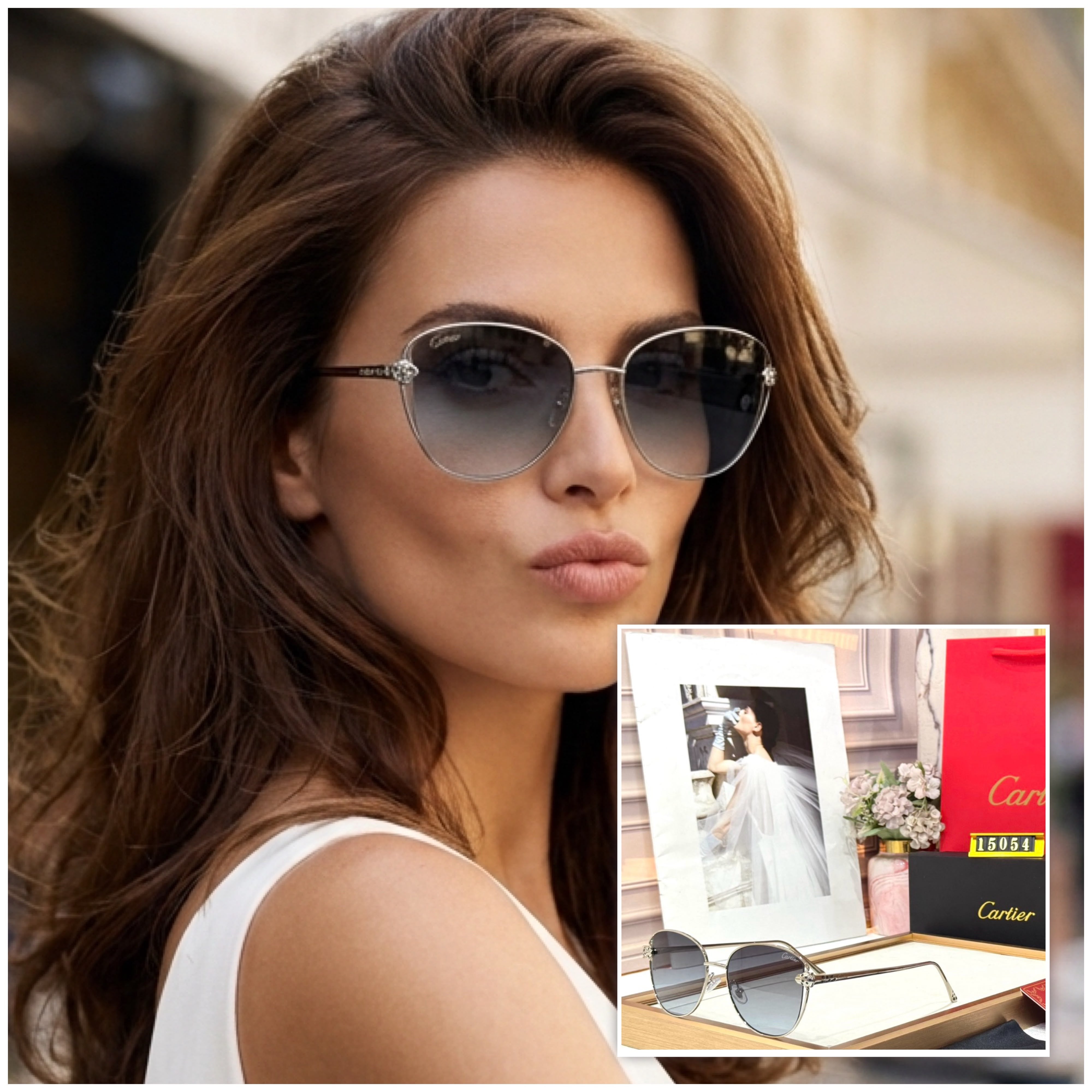 Cartier Ladies UV Protected Sunglasses - PR Collection