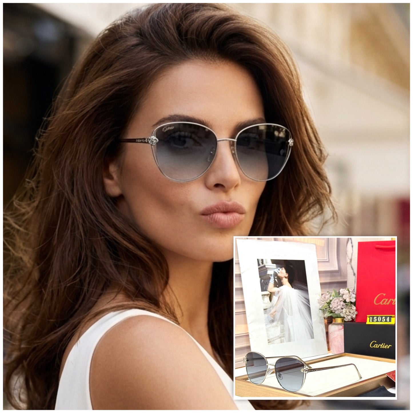 Cartier Ladies UV Protected Sunglasses - PR Collection