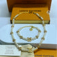 Louis Vuitton LV Pearl Necklace Bracelet Combo Gold Finish Luxury Jewellery - PR Collection