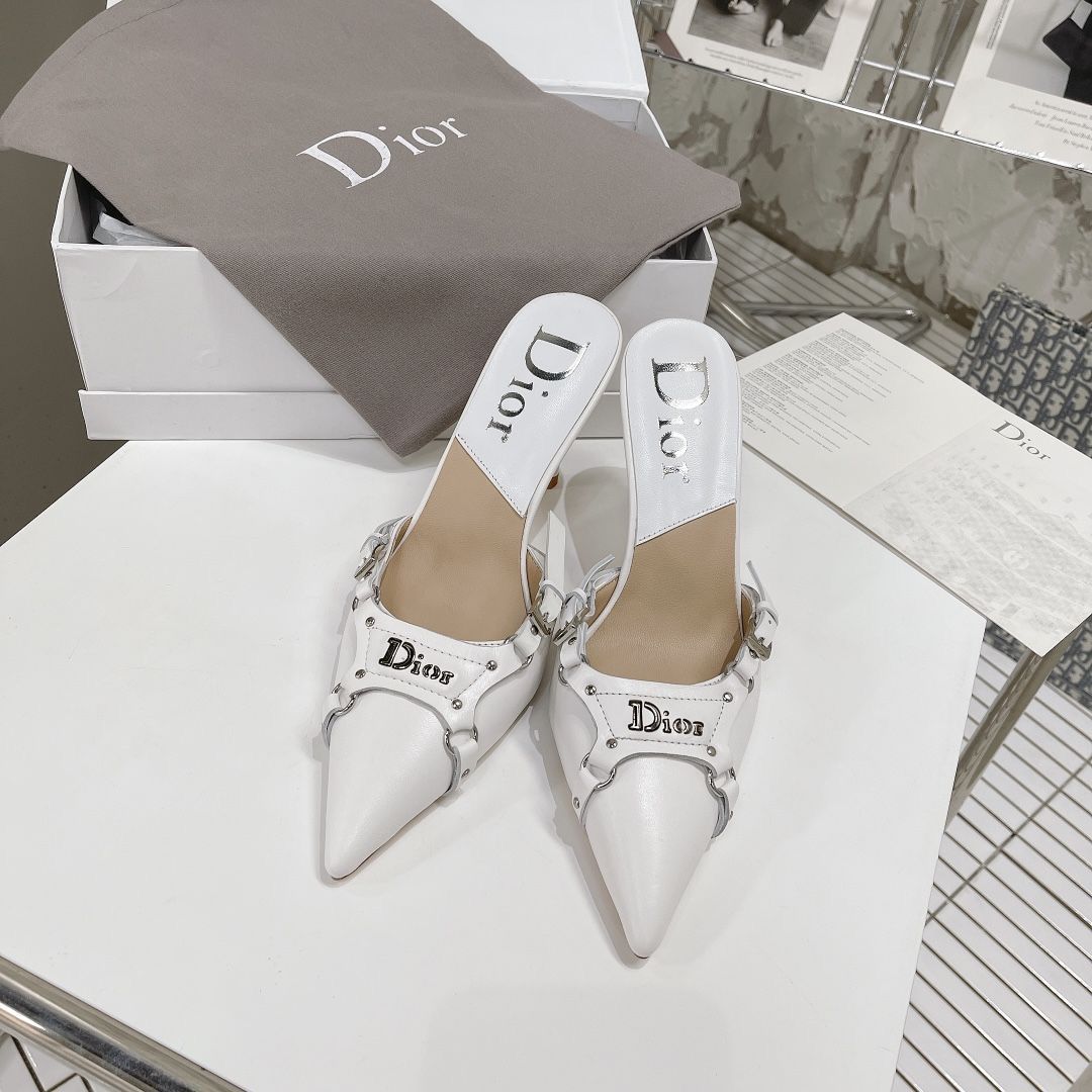 Dior Premium Quality Imported Heels Turkey Collection Brand Box Black Cherry White - PR Collection