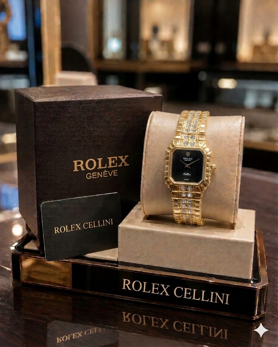 Rolex Cellini Gold Crystal Watch - PR Collection