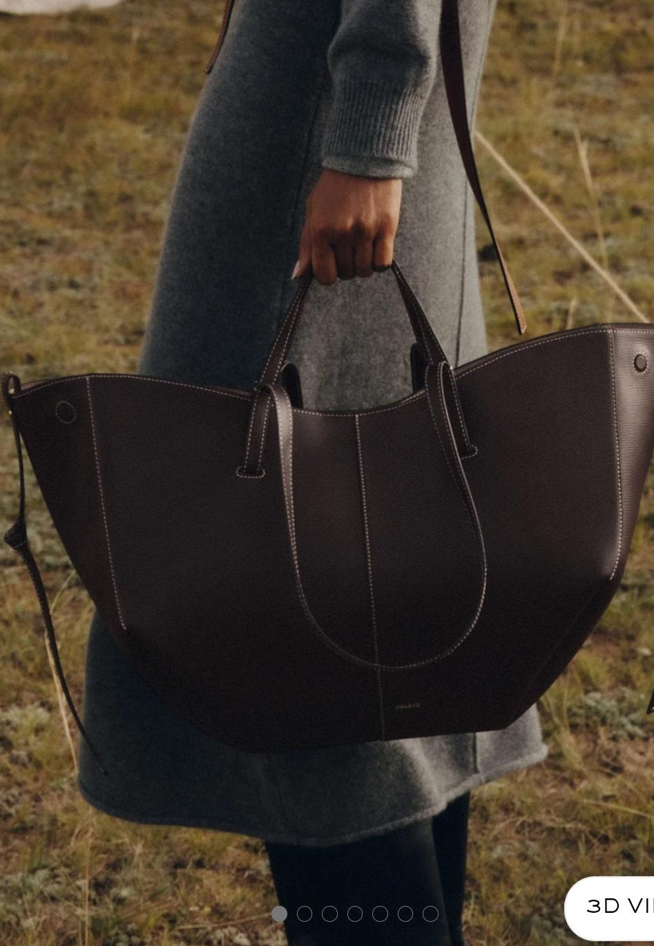 Polene Grained Leather Tote Bag - PR Collection
