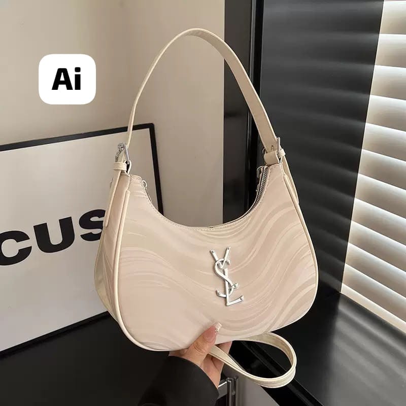 Women Imported Classy Handbag Off White 9x6.5 Inch Premium Sling Shoulder Bag India