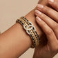 Chanel Crystal Leather Intertwined CC Cuff Bracelet Statement Jewellery - PR Collection