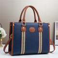 book tote bag for women blue, imported handbag structured tote