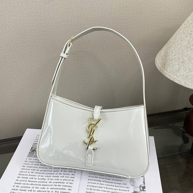 Women Premium Baguette Sling Bag White Luxury Crossbody Shoulder Bag 6x10 Inch India