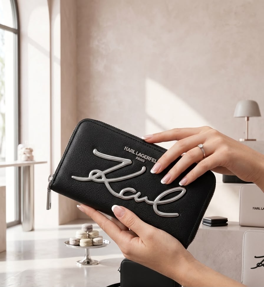 Women Double Compartment Luxury Wallet With Box Dust Bag Premium Branded Wallet India