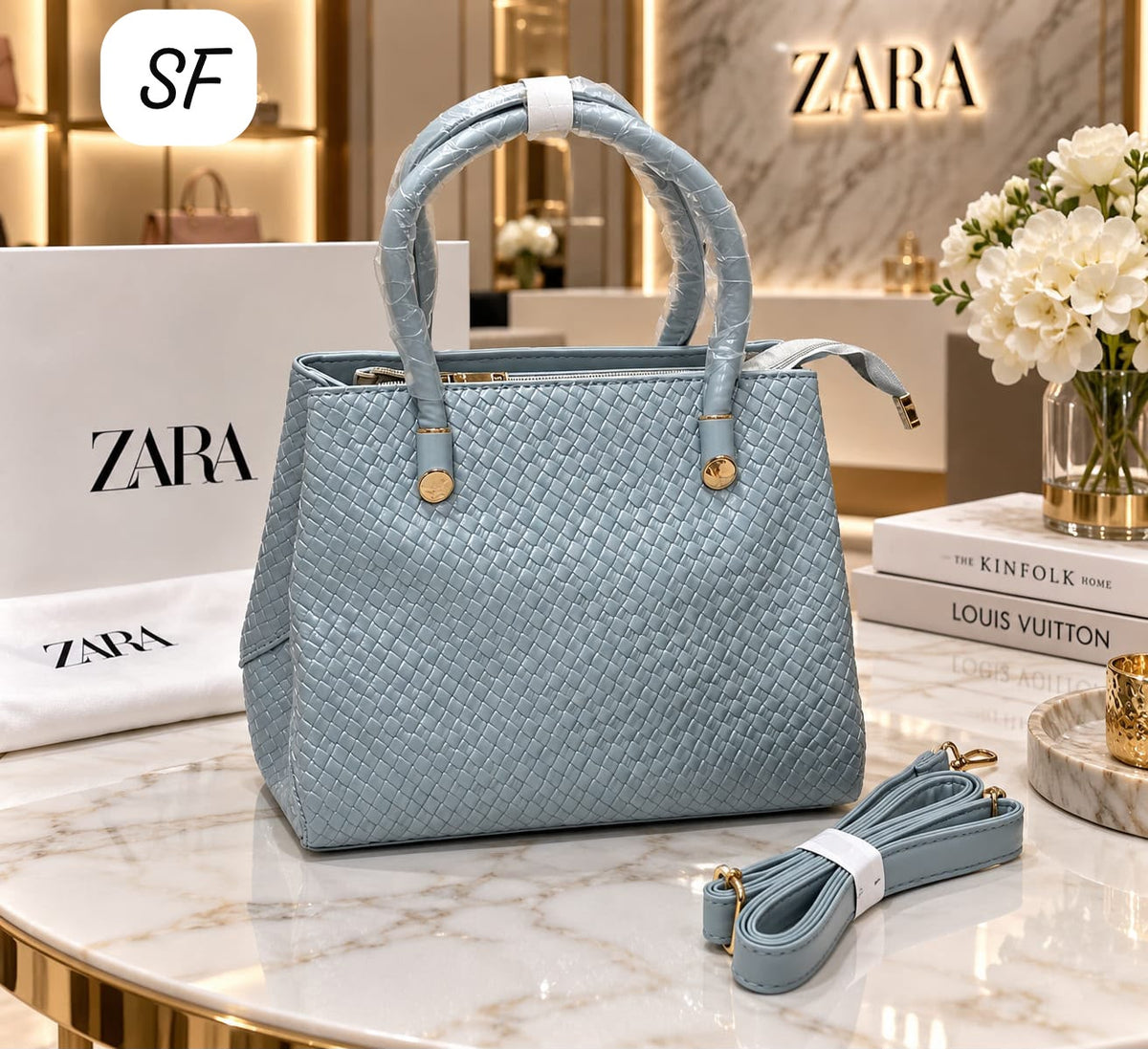 Imported Shoulder Bag With ith Sling Belt