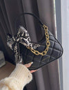 Charles Keith Mini Alcott Scarf Handle Quilted Bag - PR Collection