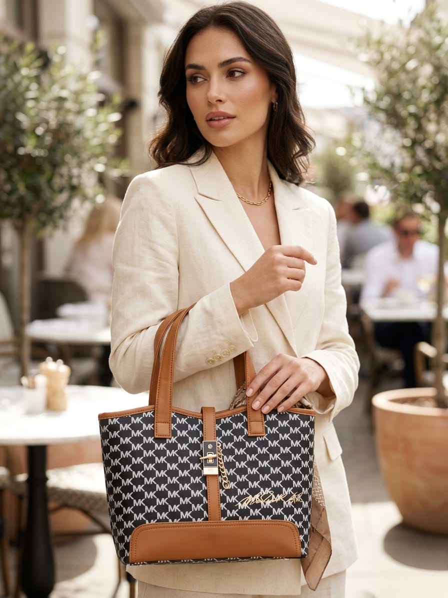 large laptop tote bag for women design D6, spacious tote bag