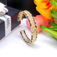 Chanel Crystal Leather Intertwined CC Cuff Bracelet Statement Jewellery - PR Collection