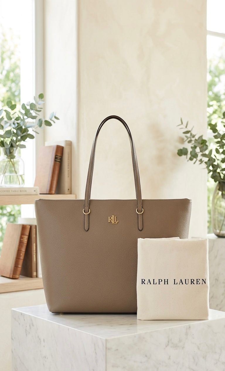 Ralph Lauren Large Leather Tote Bag - PR Collection