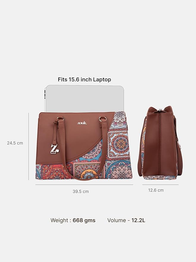 ZOUK Jute Vegan Leather Handcrafted Bag - Gift for Women